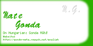 mate gonda business card