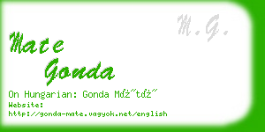 mate gonda business card